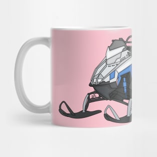 Snowmobile cartoon illustration Mug